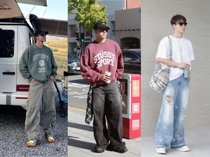 9 Inspirasi Outfit Celana Oversized ala Nine Naphat, Stylish Modis!