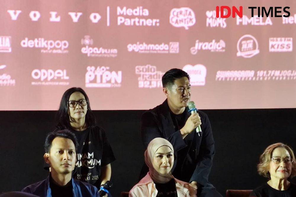 Aoura Lovenson di Konferensi Pers 1 Imam 2 Makmum, Kamis (9/1/25) (dok. IDN Times/Shandy Pradana)
