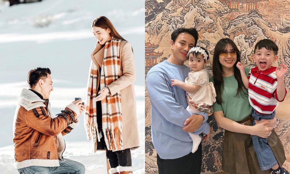 7 Kolase Foto Artis saat Dilamar vs. Sudah Berkeluarga