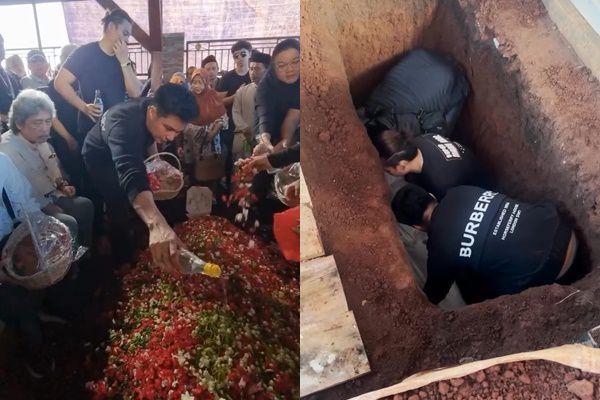 Momen Pemakaman Ayah Baim Wong, Pusaranya di Samping Mendiang Istri