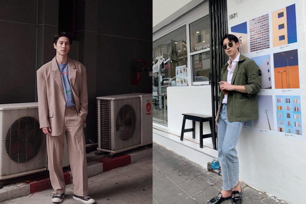7 Ide Outfit Smart Casual ala Aktor Bright Rapheephong, Tailored Ease!