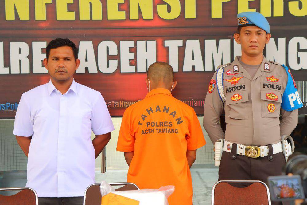 Polres Aceh Tamiang menangkap seorang warga yang mengedarkan kokain. (Dokumentasi Humas Polres Aceh Tamiang untuk IDN Times)