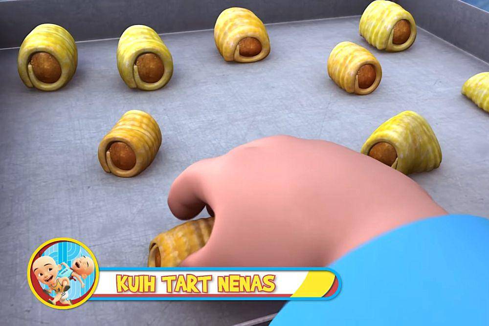 kuih tart nenas di serial Upin dan Ipin ( YouTube.com/Les' Copaque Production)