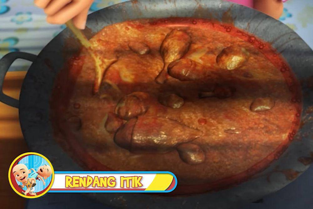 rendang itik di serial Upin dan Ipin (YouTube.com/Les' Copaque Production)
