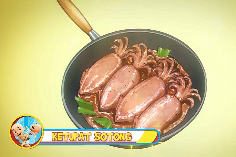 ketupat sotong di serial Upin dan Ipin (YouTube.com/Les' Copaque Production)