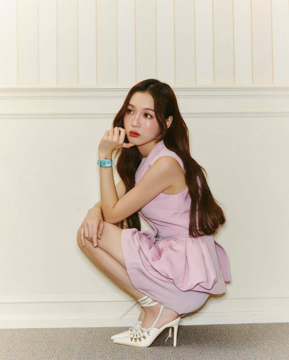inspirasi outfit nuansa pink ala Love Pattranite (instagram.com/loverrukk)
