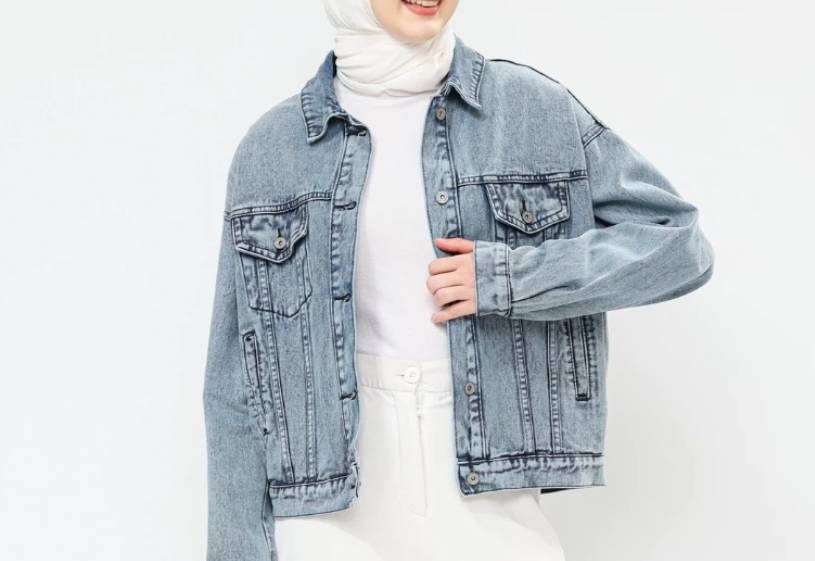 Myself Jaket Jeans Wanita Oversize Washing Queen (shopee.co.id/MYSELF Official Shop)