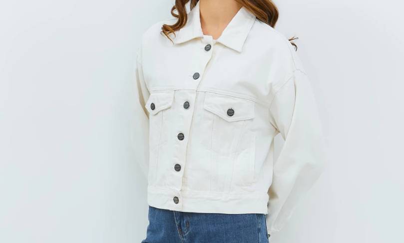 Emba Ladies Jaket Material Denim Cleosa (shopee.co.id/embaladies.official)