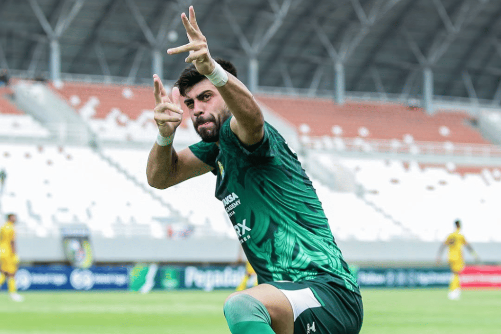 Pemain asal Brasil, Matheus Silva, dalam pertandingan Pegadaian Liga 2 2024/25 antara Sriwijaya FC versus PSKC Cimahi pada 14 September 2024. (Instagram.com/pskc_cimahi)