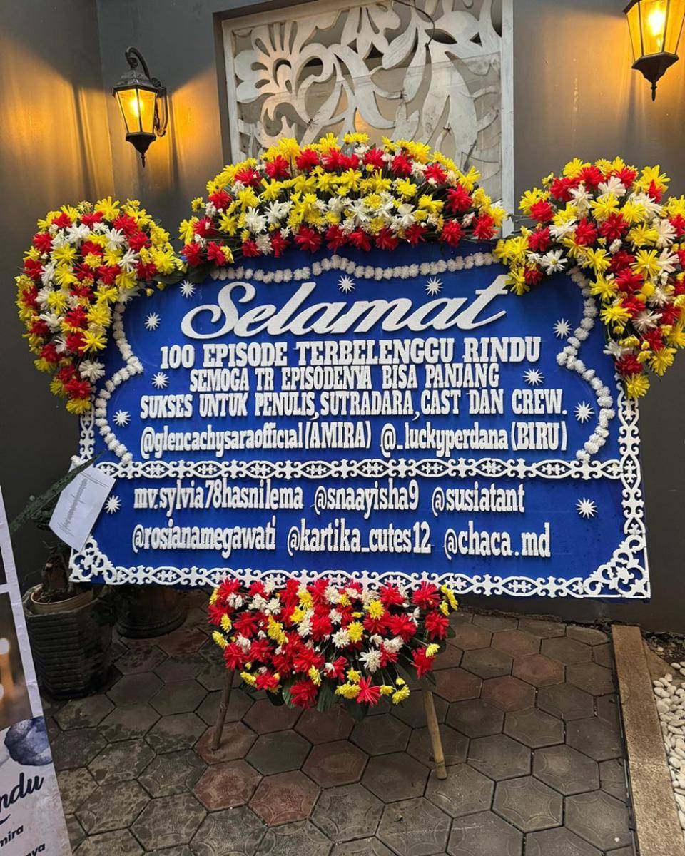 potret Glenca Chysara syukuran 100 episode sinetron Terbelenggu Rindu (instagram.com/glencachysara)