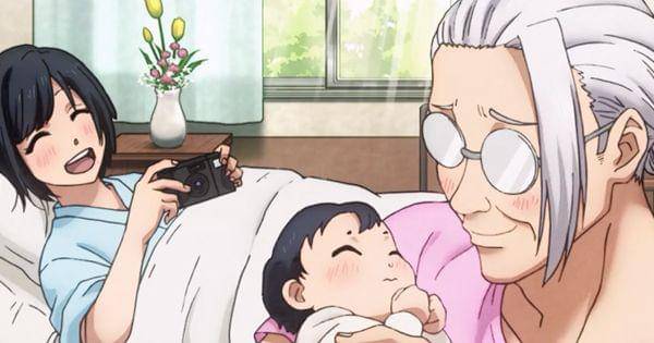 Sakamoto menimang anaknya yang baru lahir ( Dok. Netflix / Sakamoto Days )