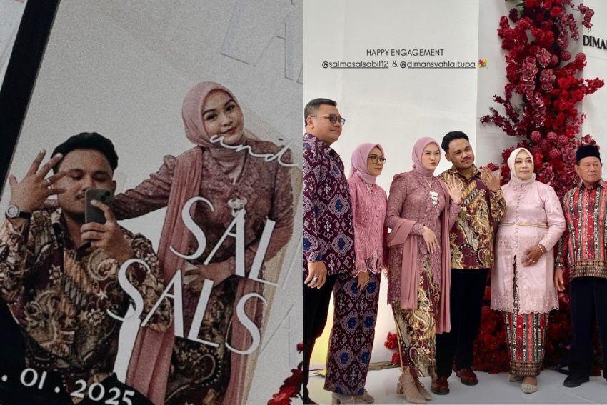 7 Potret Momen Lamaran Salma Salsabil dan Dimansyah Laitupa