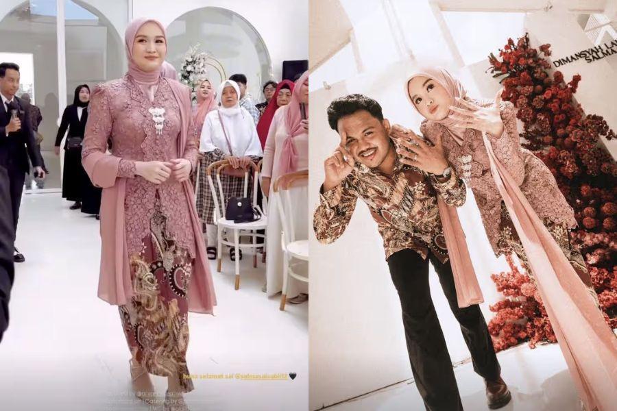 7 Gaya Busana dan Makeup Lamaran Salma Salsabil, Ayu Berkebaya Pink!