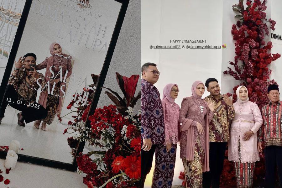 7 Dekorasi Lamaran Salma Salsabil, Dihias Bunga Merah nan Cantik