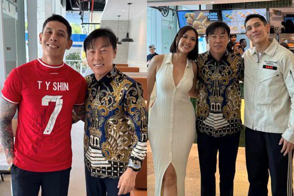7 Potret Ganindra Bimo Ketemu Shin Tae-yong, Dapat Tanda Tangan!