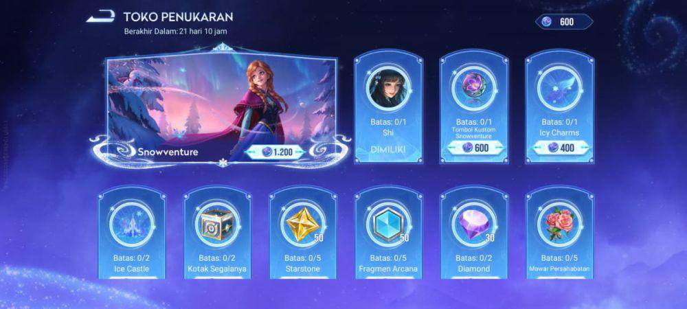 toko penukaran di event Skin Bertema Frozen Gratis Honor of Kings (dok. TiMi Studio Group/Honor of Kings)