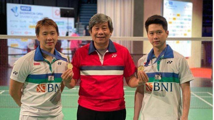 Herry IP bersama pasangan ganda putra indonesia, Markus dan Kevin (instagram/herry_ip)