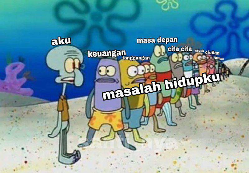 Meme Saat Hidup Dipenuhi Hal yang Bikin Overthinking (x.com/Santi_nya)