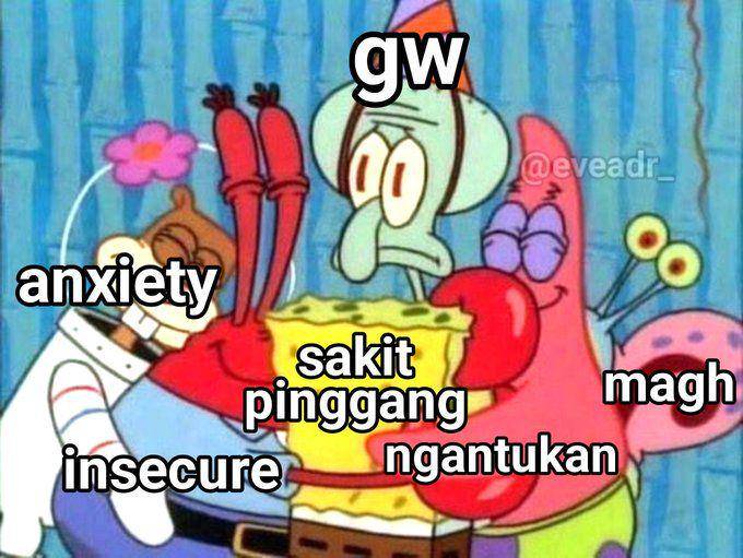 Meme Saat Hidup Dipenuhi Hal yang Bikin Overthinking (x.com/Jerryzx_)