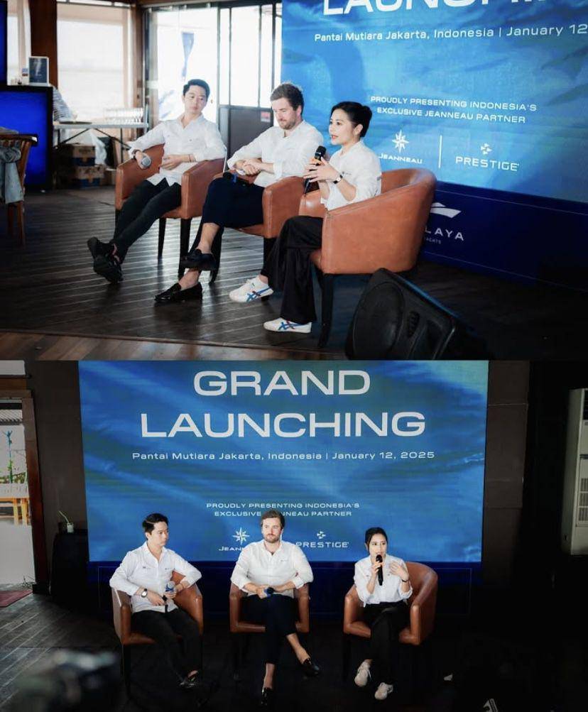 potret grand launching bisnis sewa yacht milik Prilly Latuconsina dan Kevin Sanjaya (Instagram.com/prillylatuconsina96)