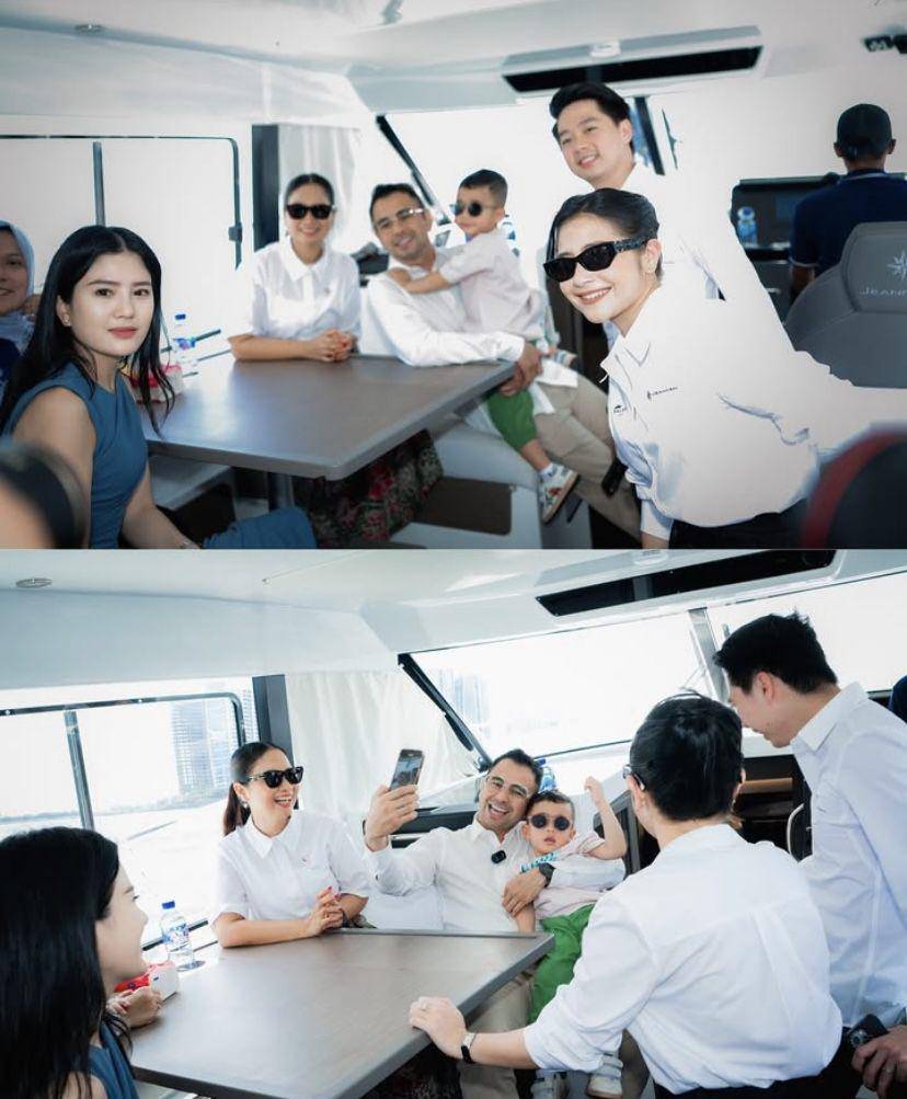 potret grand launching bisnis sewa yacht milik Prilly Latuconsina dan Kevin Sanjaya (Instagram.com/prillylatuconsina96)
