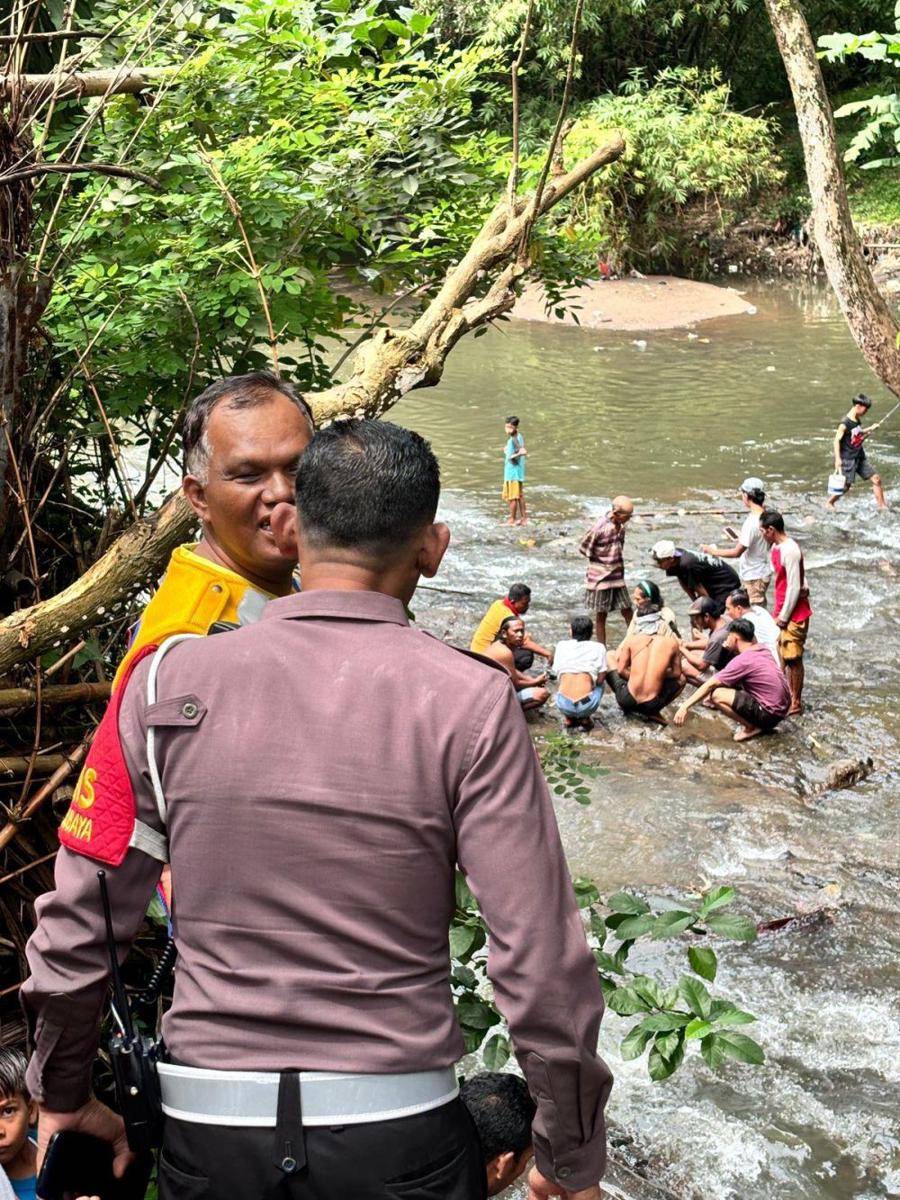 Lokasi penemuan mayat bayi di Sungai Ancar Kota Mataram. (dok. Istimewa)