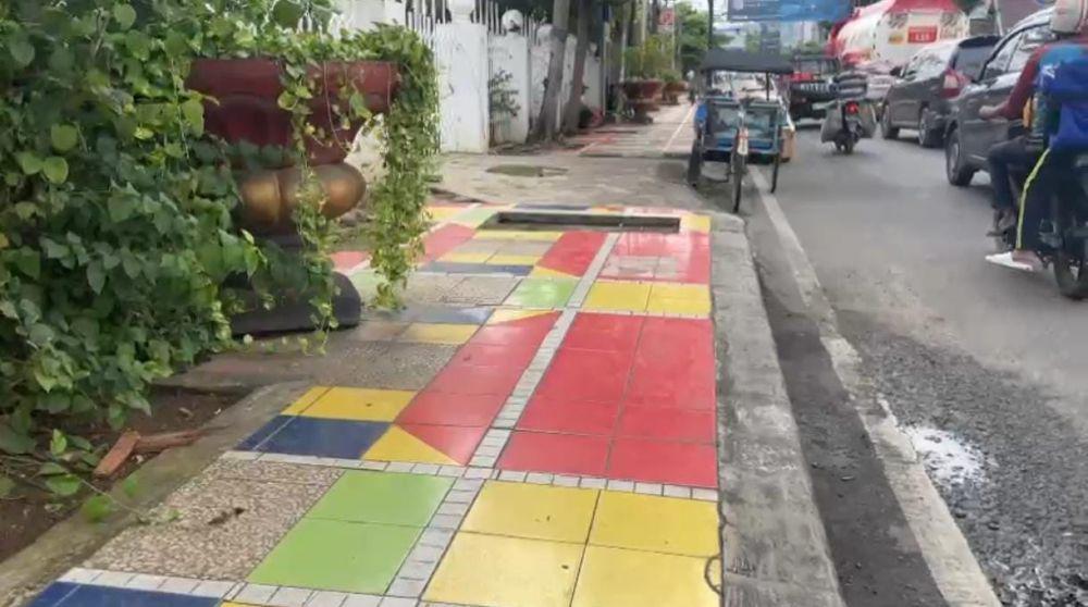 Trotoar Keramik Berwarna di Bandar Lampung Bakal Diganti Granit