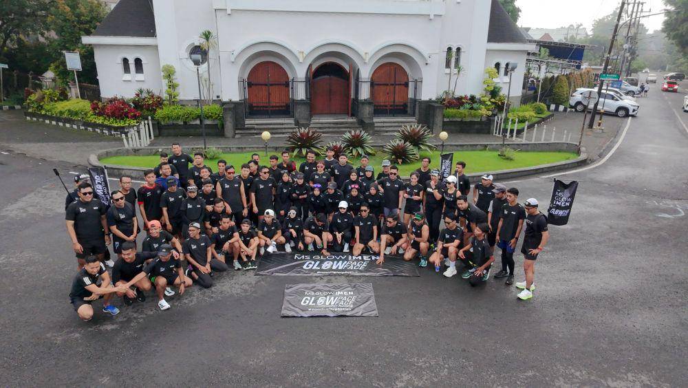 peluncuran produk dengan gaya hidup sehat bertajuk "Glow Pace Glow Face Fun Run" (dok. MS Glow Men)