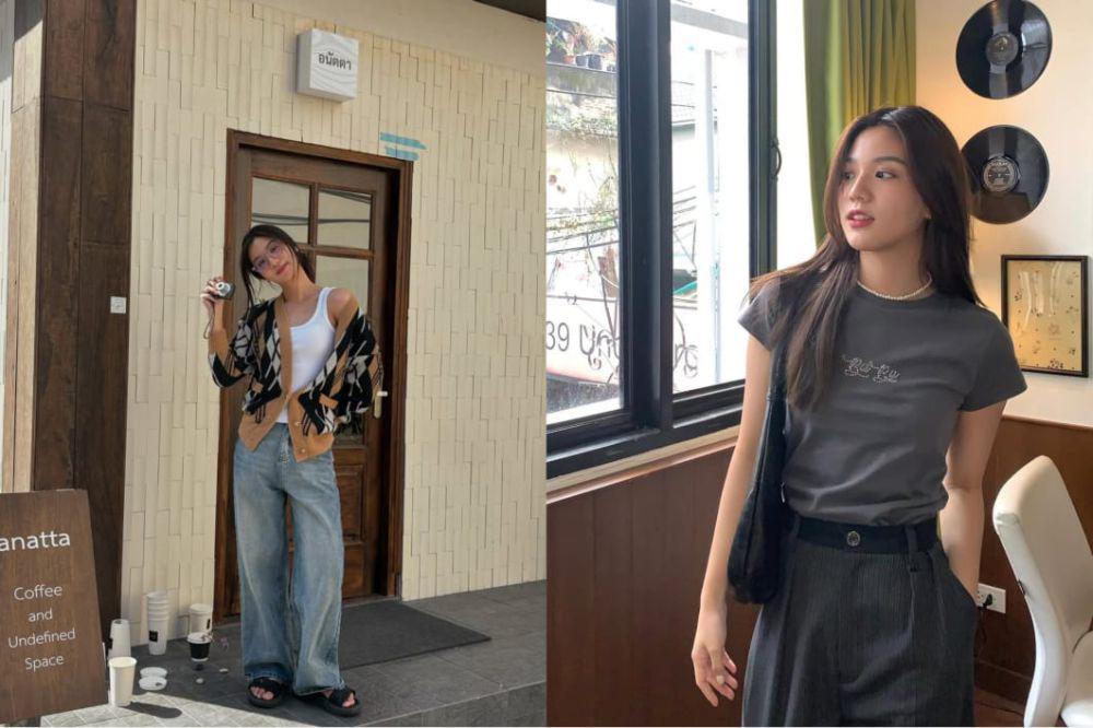 7 Inspirasi Outfit Simple ala Bonnie Pattraphus, Nyaman!