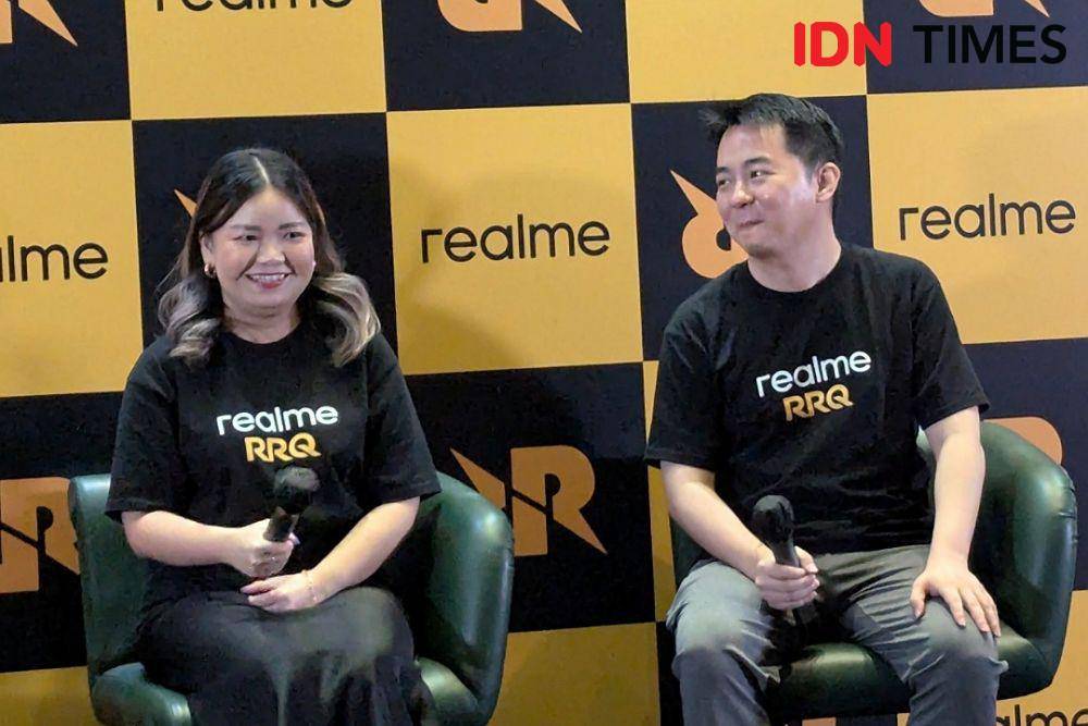 press conference RRQ x realme di Jakarta, pada Selasa (14/01/2025) (IDN Times/Misrohatun)