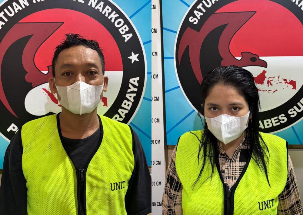 Pasutri di Surabaya Ditangkap Usai  Edarkan Puluhan Paket Sabu