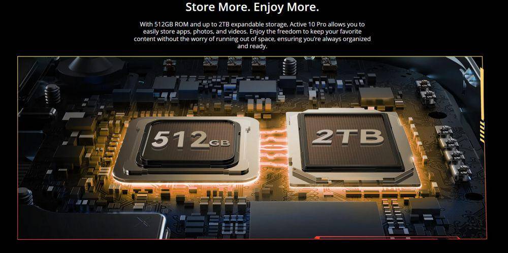potret memori internal Blackview Active 10 Pro 5G (blackview.hk)