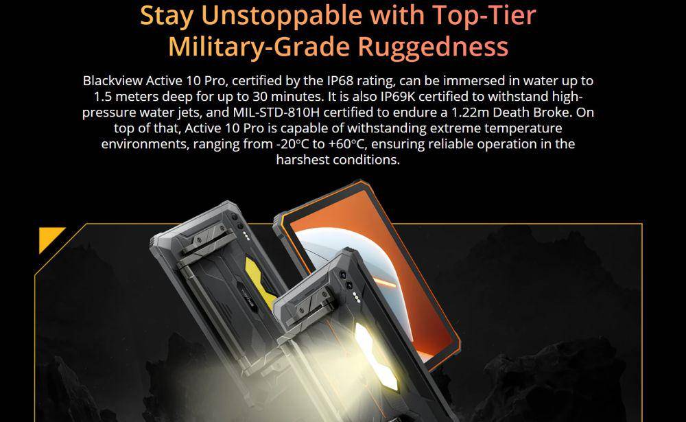 potret konstruksi bodi Blackview Active 10 Pro 5G (blackview.hk)