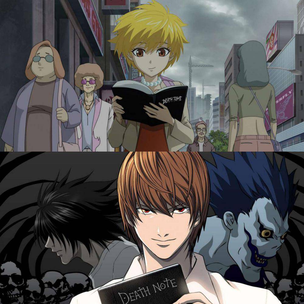 adegan dalam serial The Simpsons dan poster serial Death Note. (dok. 20th Television Animation/The Simpsons | dok. Madhouse/Death Note)