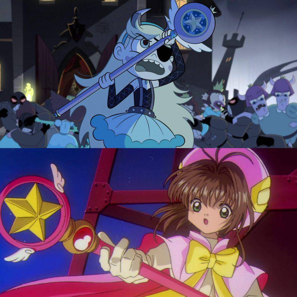 adegan dalam serial Star vs. The Forces of Evil dan Cardcaptor Sakura. (dok. Disney Television Animation/Star vs. The Forces of Evil | dok. Madhouse/Cardcaptor Sakura)