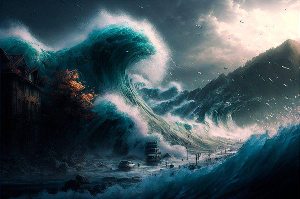 ilustrasi ancaman gelombang tsunami (pixabay.com/CharlVera)