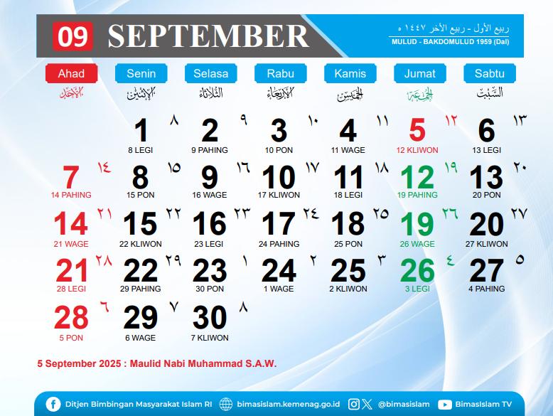 kalender Hijriah 2025 (dok. Aceh Kemenag)