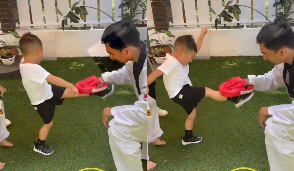 Cipung berlatih taekwondo (instagram.com/raffinagita1717)