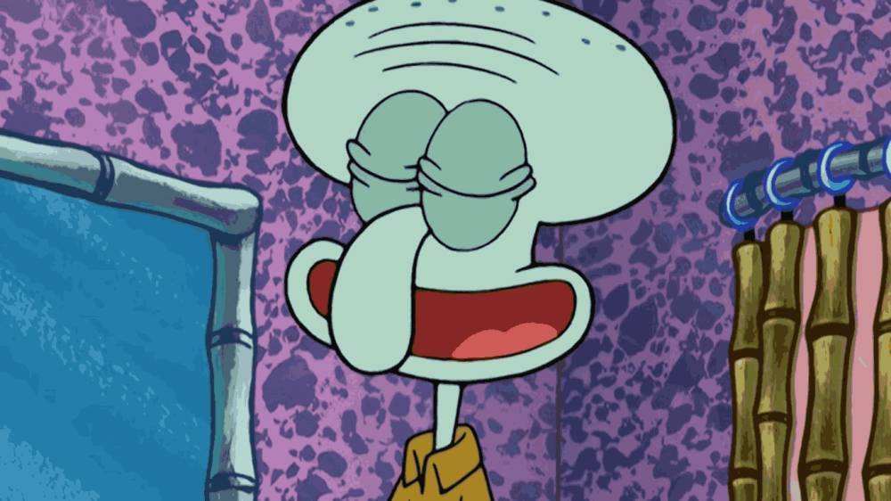 Squidward tertawa (dok. Nickelodeon Bahasa/Spongebob Squarepants)