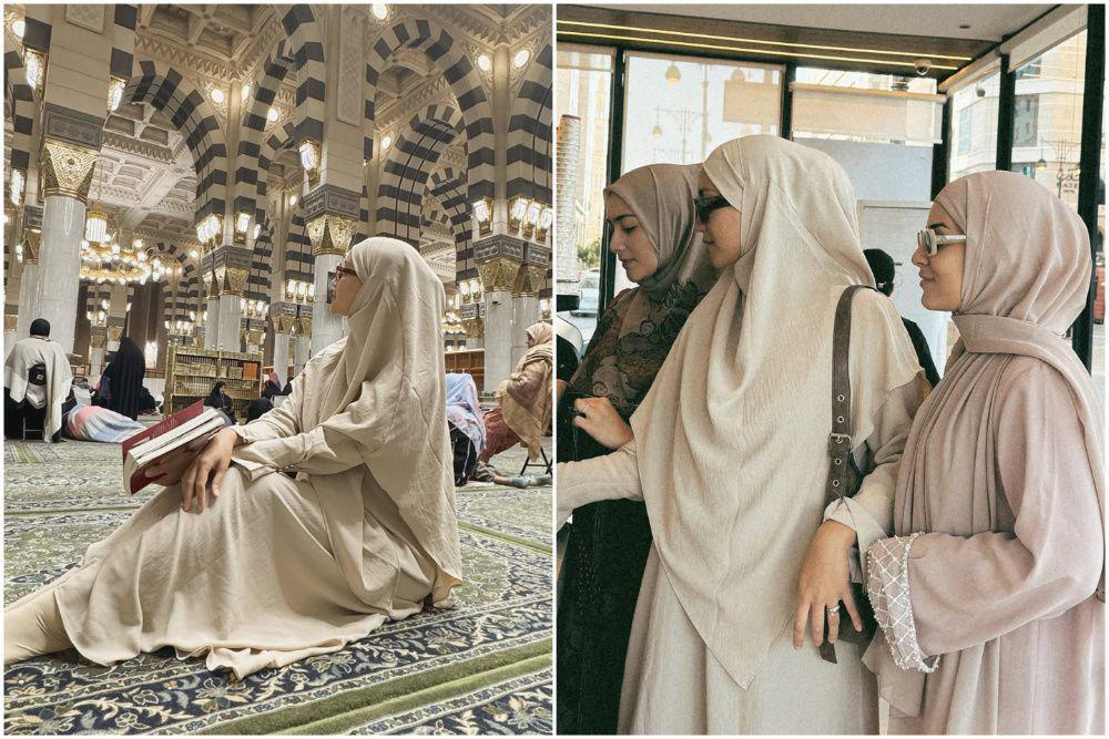 10 Potret Erica Putri Jalan-jalan di Sekitar Masjid Nabawi, Tenang!