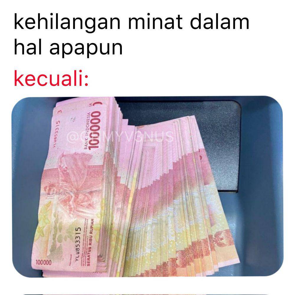 Meme ujung-ujungnya duit (x.com/OHMYV3NUS)