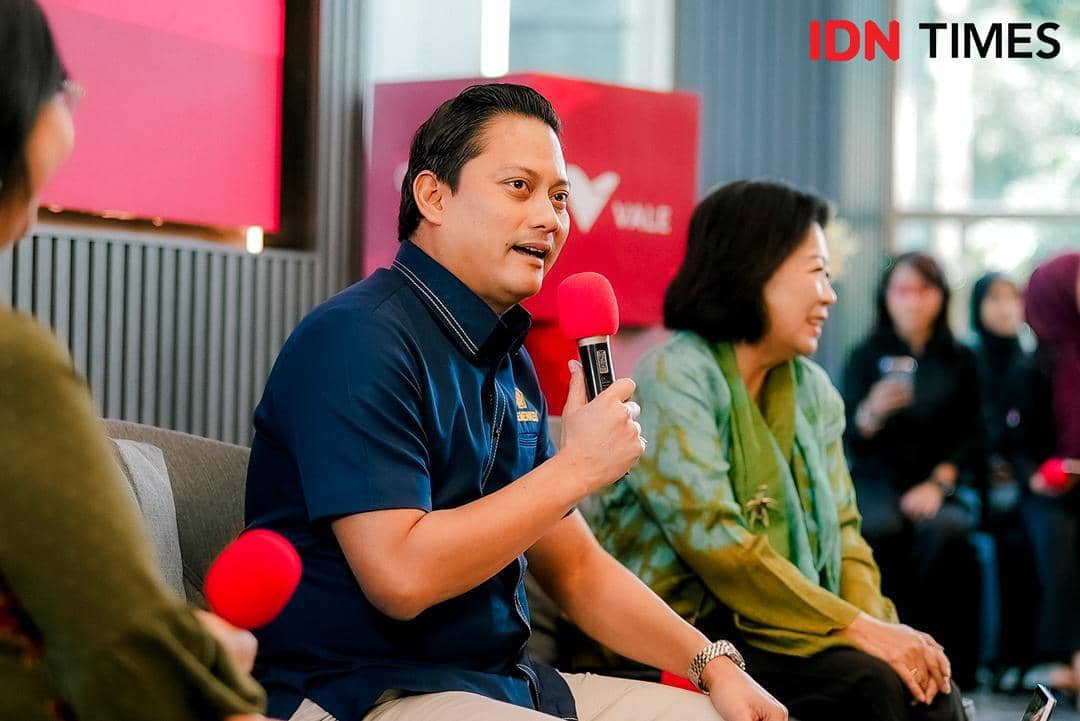 Wakil Menteri Keuangan Thomas Djiwandono saat menjadi narasumber acara Semangat Awal Tahun 2025 oleh IDN Times di IDN HQ, Jakarta, Rabu (15/1). (Dok. IDN)