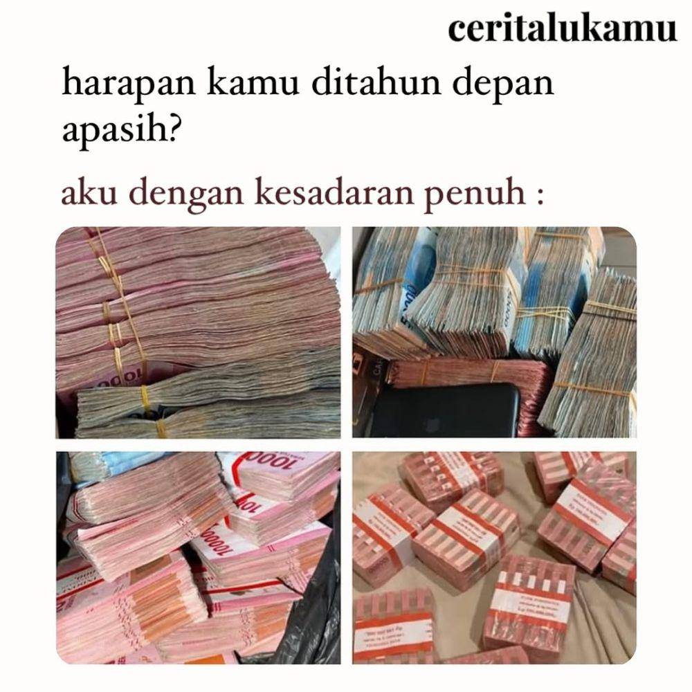 Meme ujung-ujungnya duit (instagram.com/ceritalukamu)