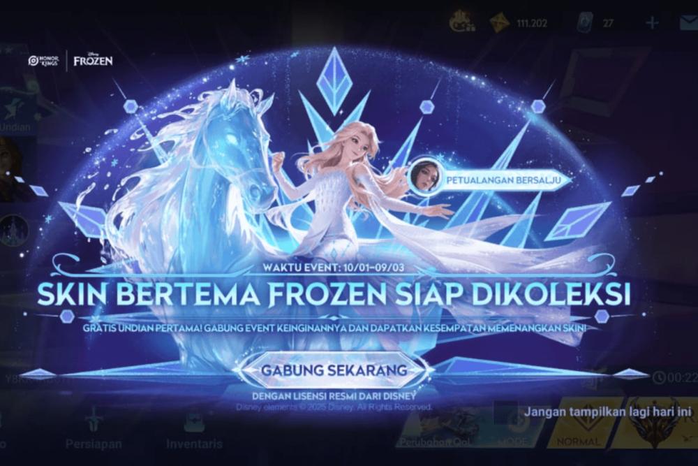 Event Keinginan Skin Bertema Frozen di Honor of Kings