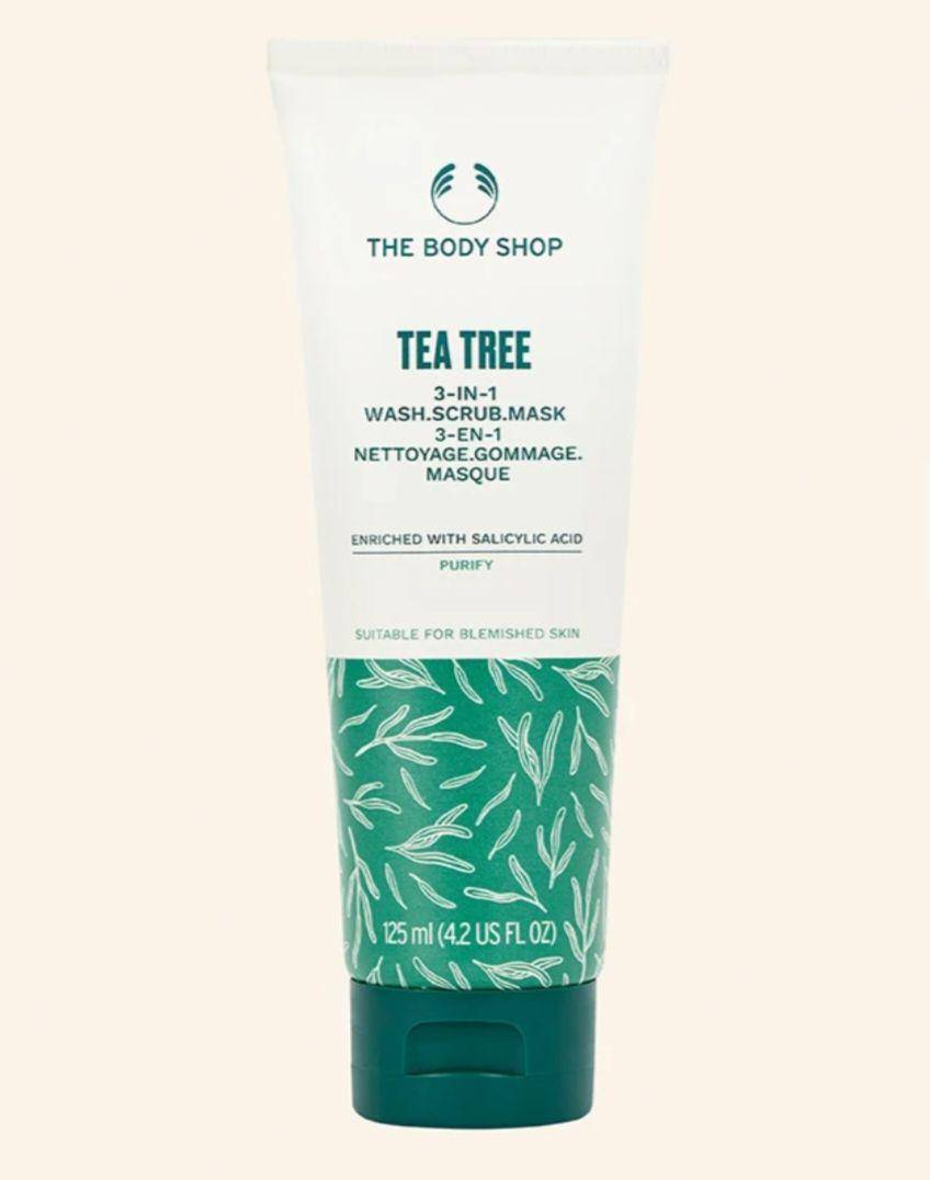 Tea Tree 3 In 1 Wash Scrub Mask Face Wash (thebodyshop.co.id)