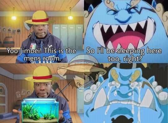 7 Meme Kocak Jinbe One Piece, Malah Disuruh Masuk Akuarium