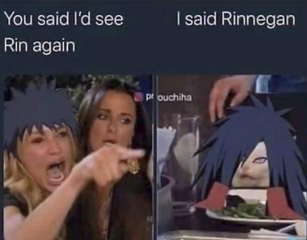 potret meme Rin Nohara (reddit.com/r/narutomemes)