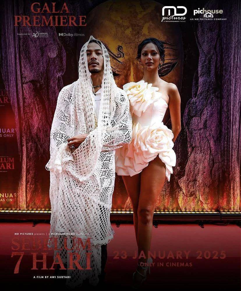 potret artis pemeran film Sebelum 7 Hari hadiri red carpet gala premier, Kamis (16/1/2025) (Instagram.com/sebelum7hari)