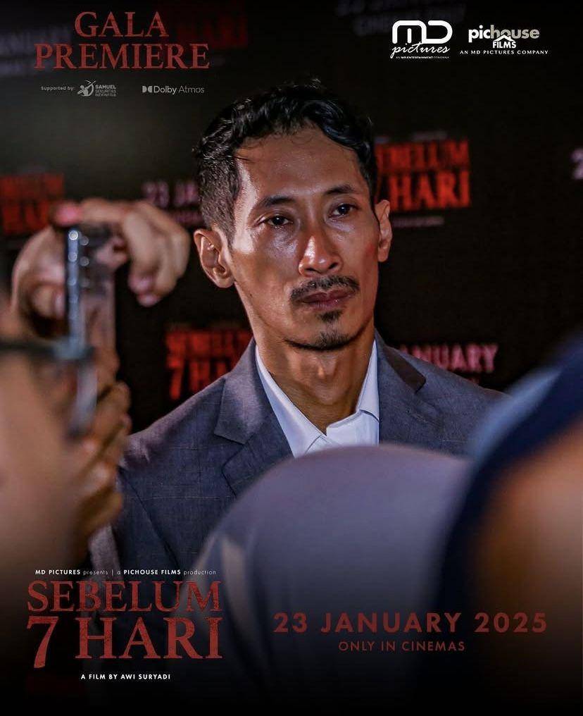 potret artis pemeran film Sebelum 7 Hari hadiri red carpet gala premier, Kamis (16/1/2025) (Instagram.com/md_entertainment)