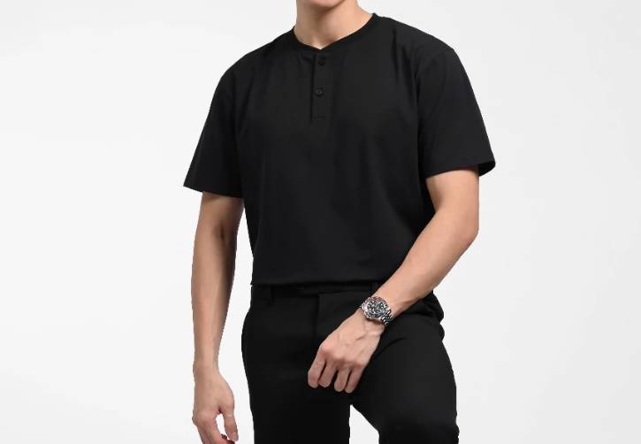Heymale Henley Cooltys Baju Kaos Pria (shopee.co.id/Heymale Official Store)